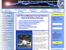 Tablet Screenshot of lifeforceminerals.com